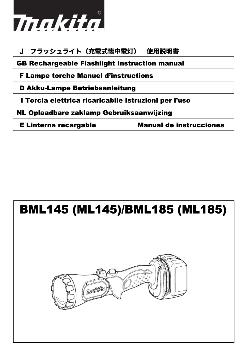 Page 1 de la notice Manuel utilisateur Makita ML145