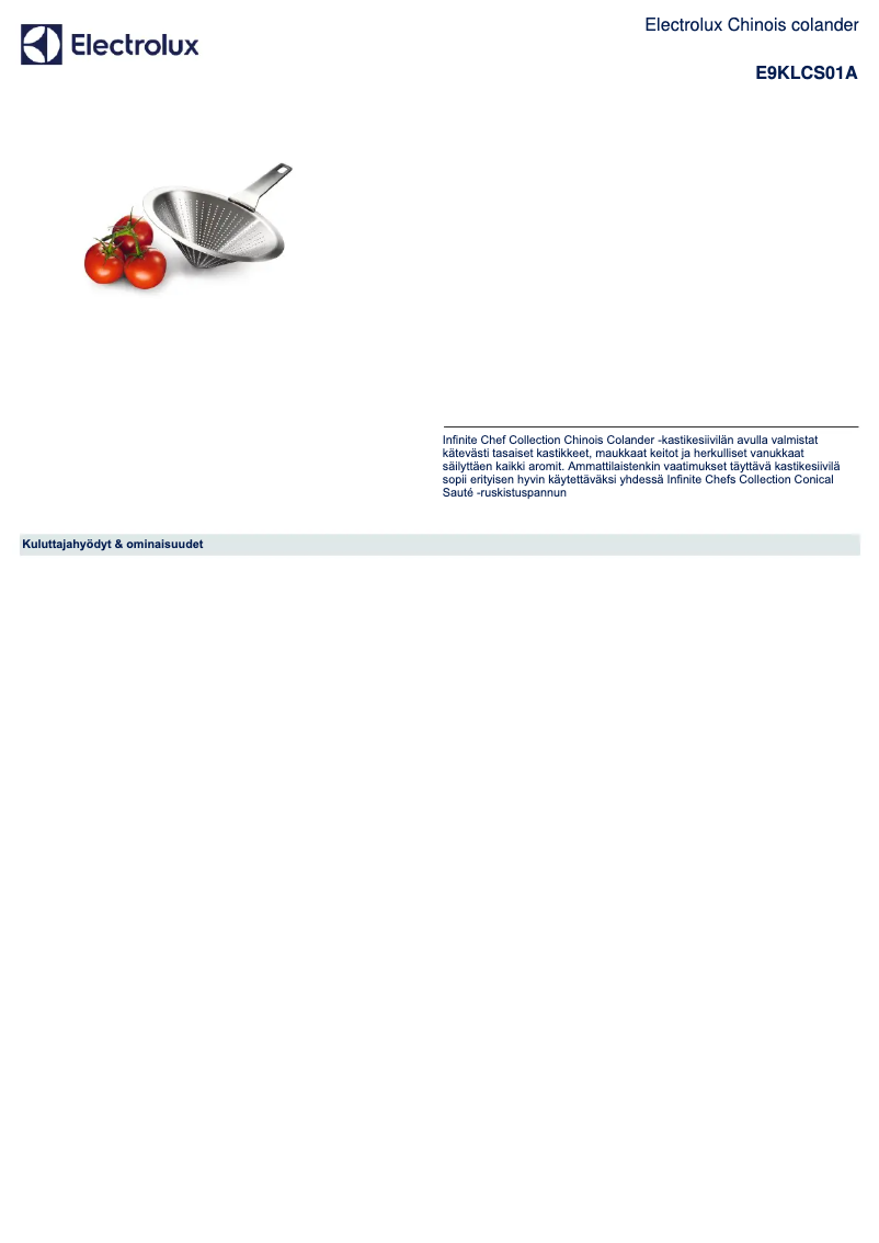 Imagen de la primera página del manual del dispositivo E9KLCS01A