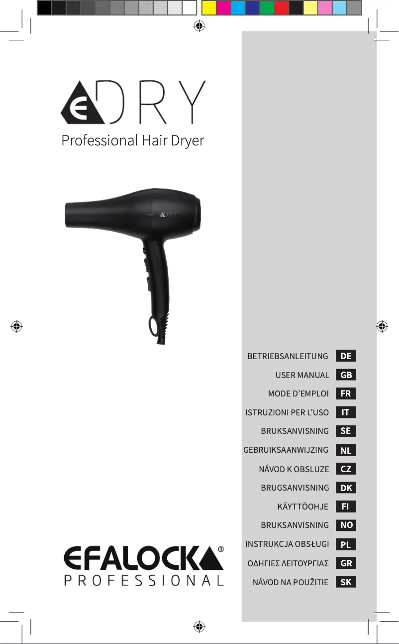 Page n°1 - Manuel utilisateur Efalock eDRY