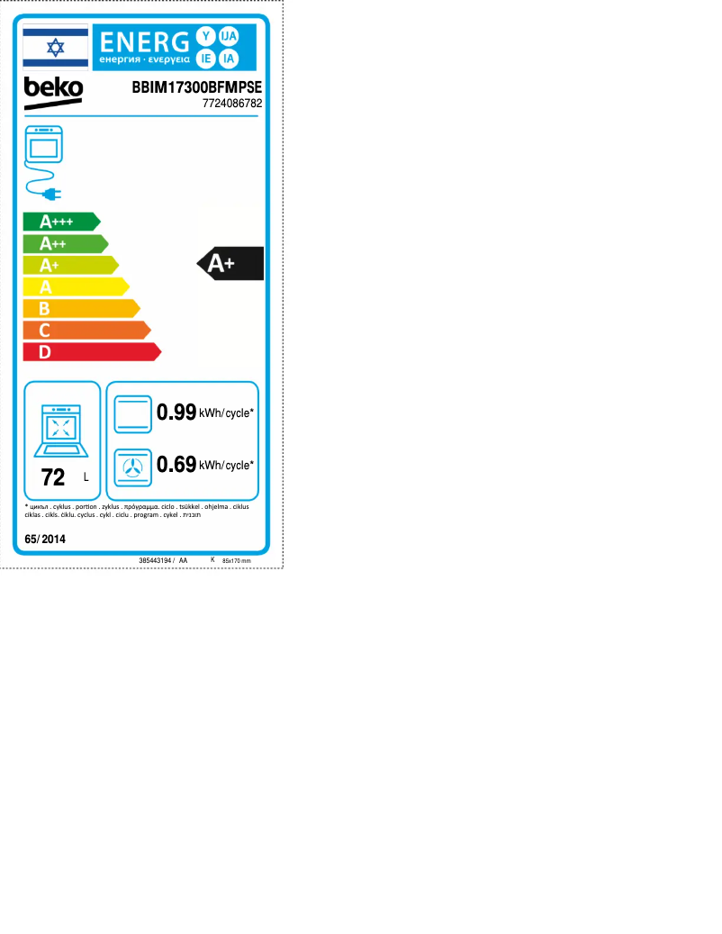 Page n°1 - Manuel utilisateur Beko BBIM17300BFMPSE