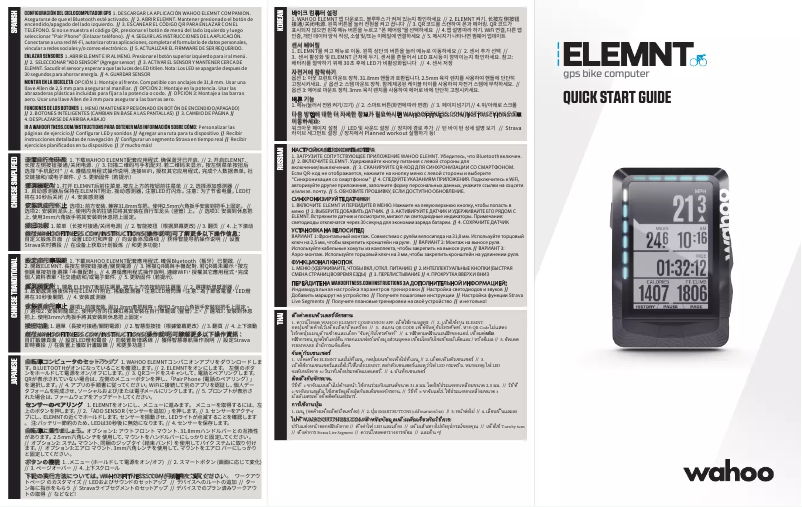 Image de la première page du manuel de l'appareil Elemnt Roam