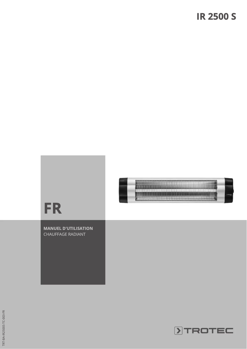 Image de la première page du manuel de l'appareil IR 2500 S