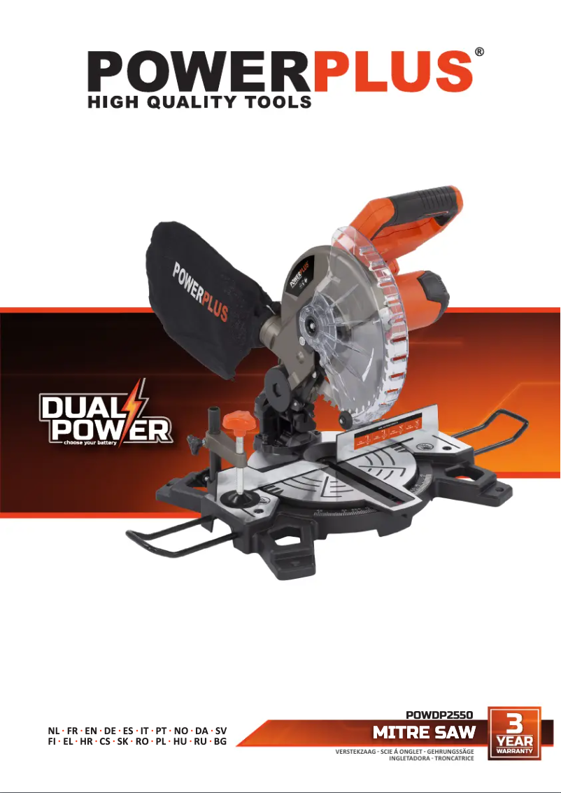 Page 1 de la notice Manuel utilisateur PowerPlus POWDP2550