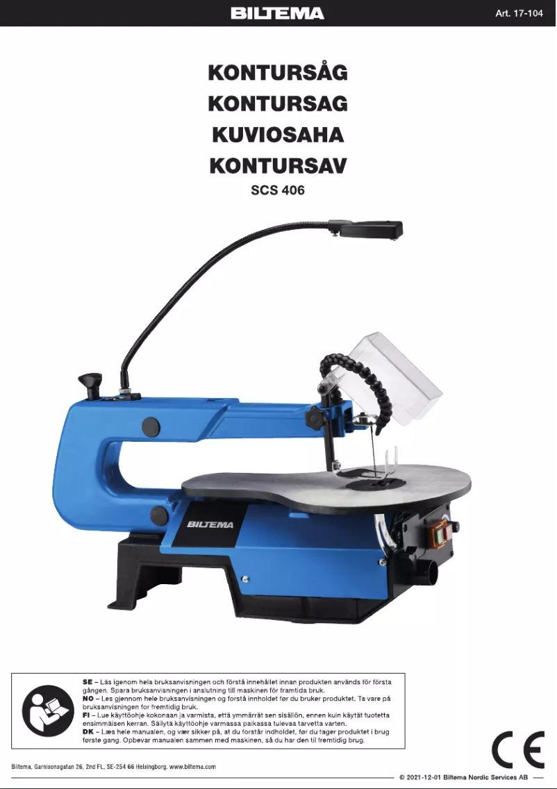 Page 1 de la notice Manuel utilisateur Biltema SCS 406