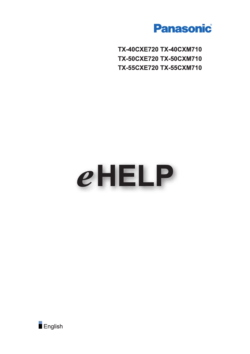 Image de la première page du manuel de l'appareil Viera TX-55CXE720