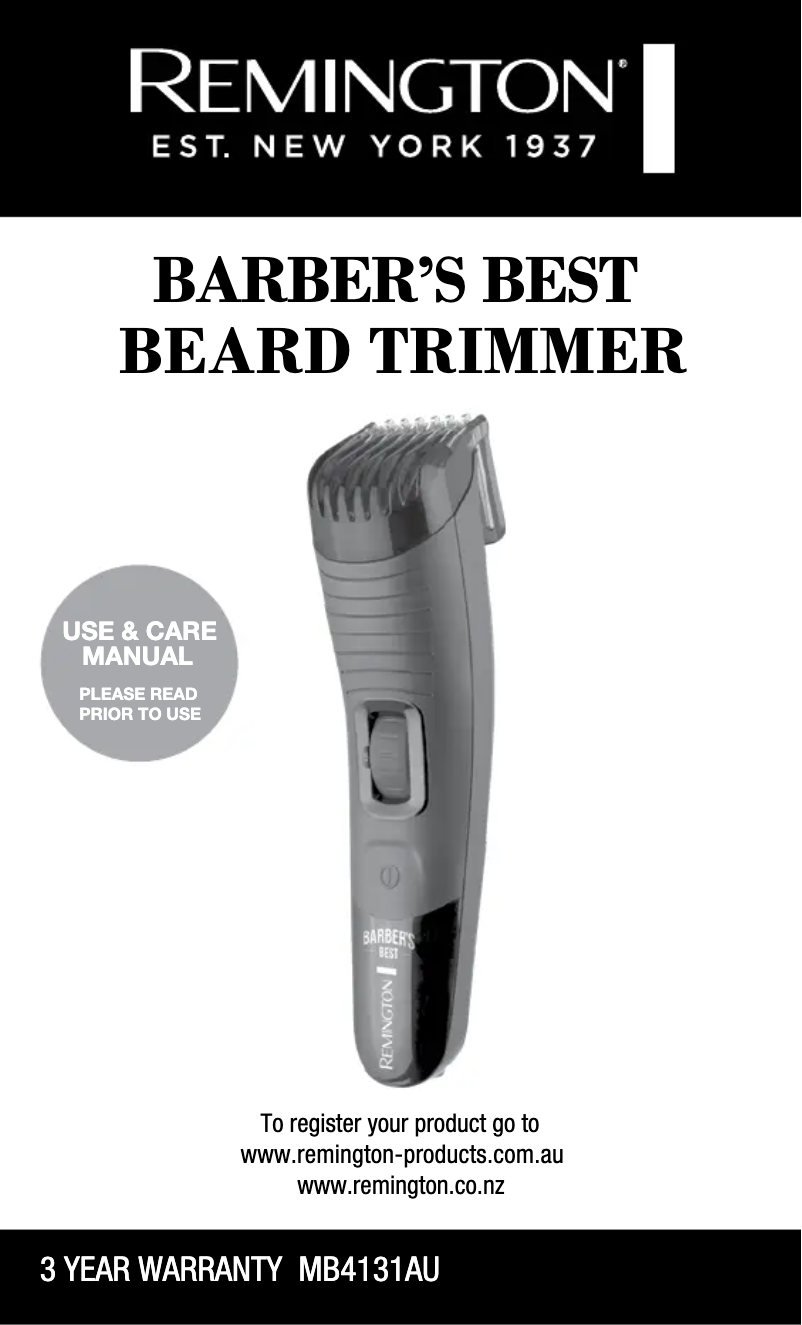 Image de la première page du manuel de l'appareil MB4131AU