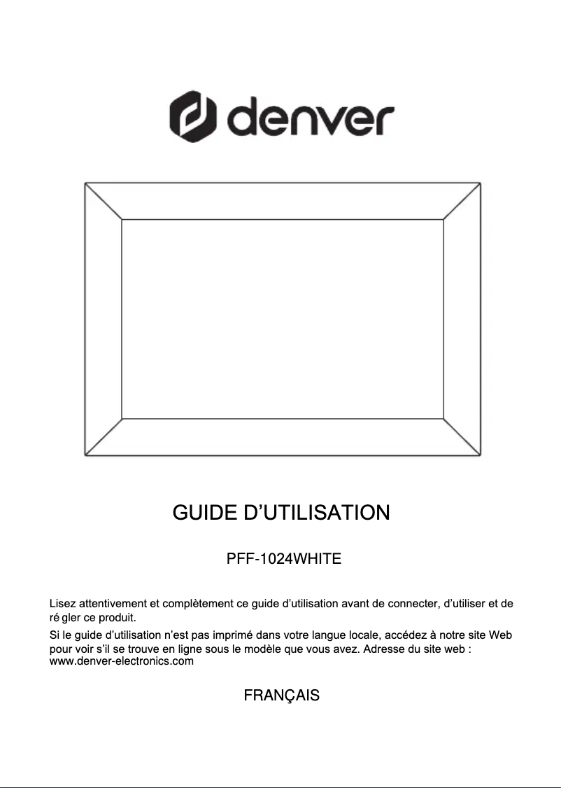 Image de la première page du manuel de l'appareil PFF-1024