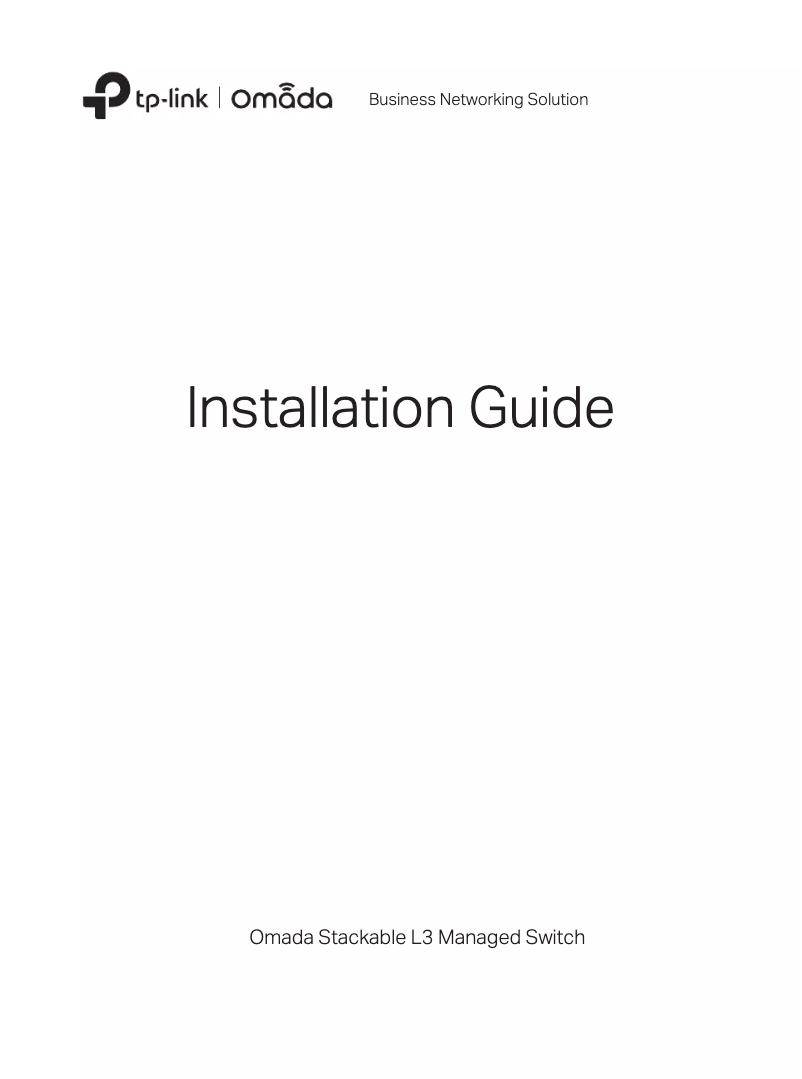 Page 1 de la notice Guide d'installation TP-Link SG6428XHP