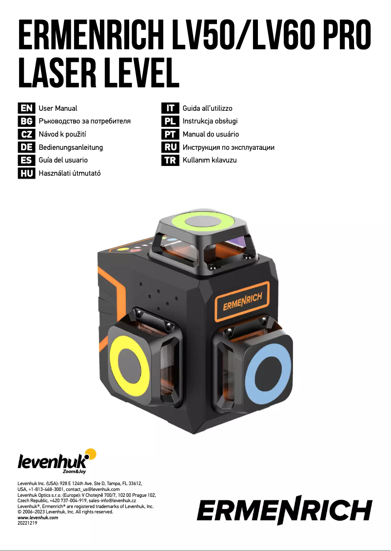 Page n°1 - Manuel utilisateur Ermenrich LV60 PRO