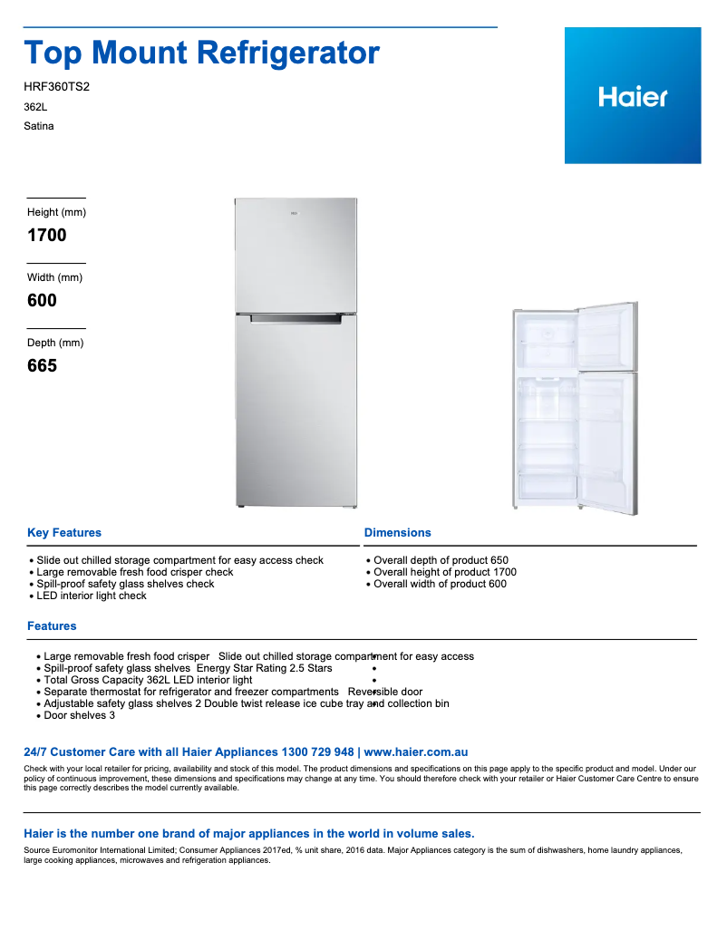 Image de la première page du manuel de l'appareil HRF360TS2