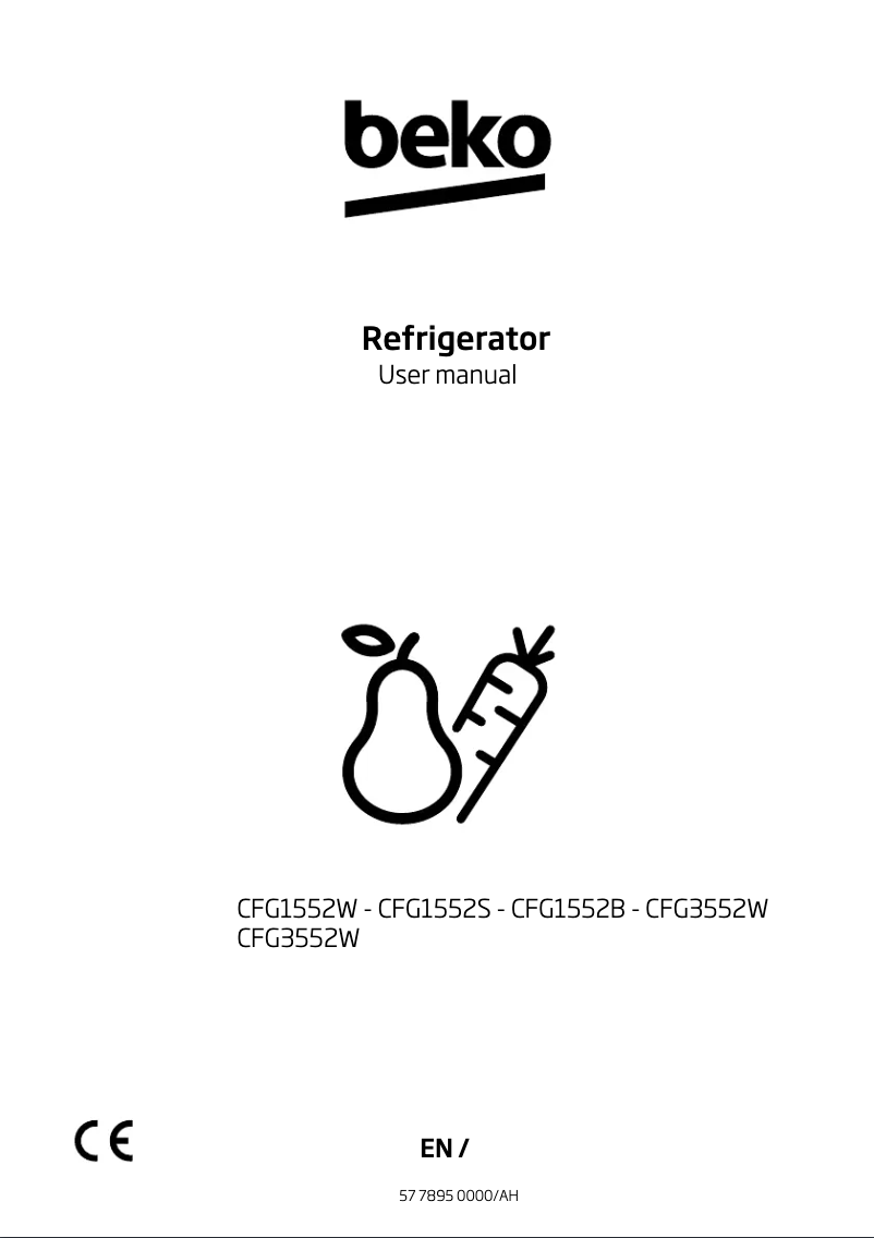 Image de la première page du manuel de l'appareil CFG3552S