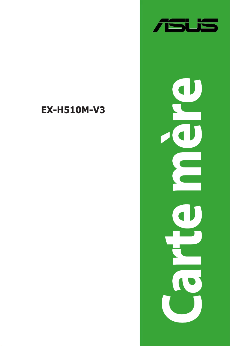 Image de la première page du manuel de l'appareil EX-H510M-V3