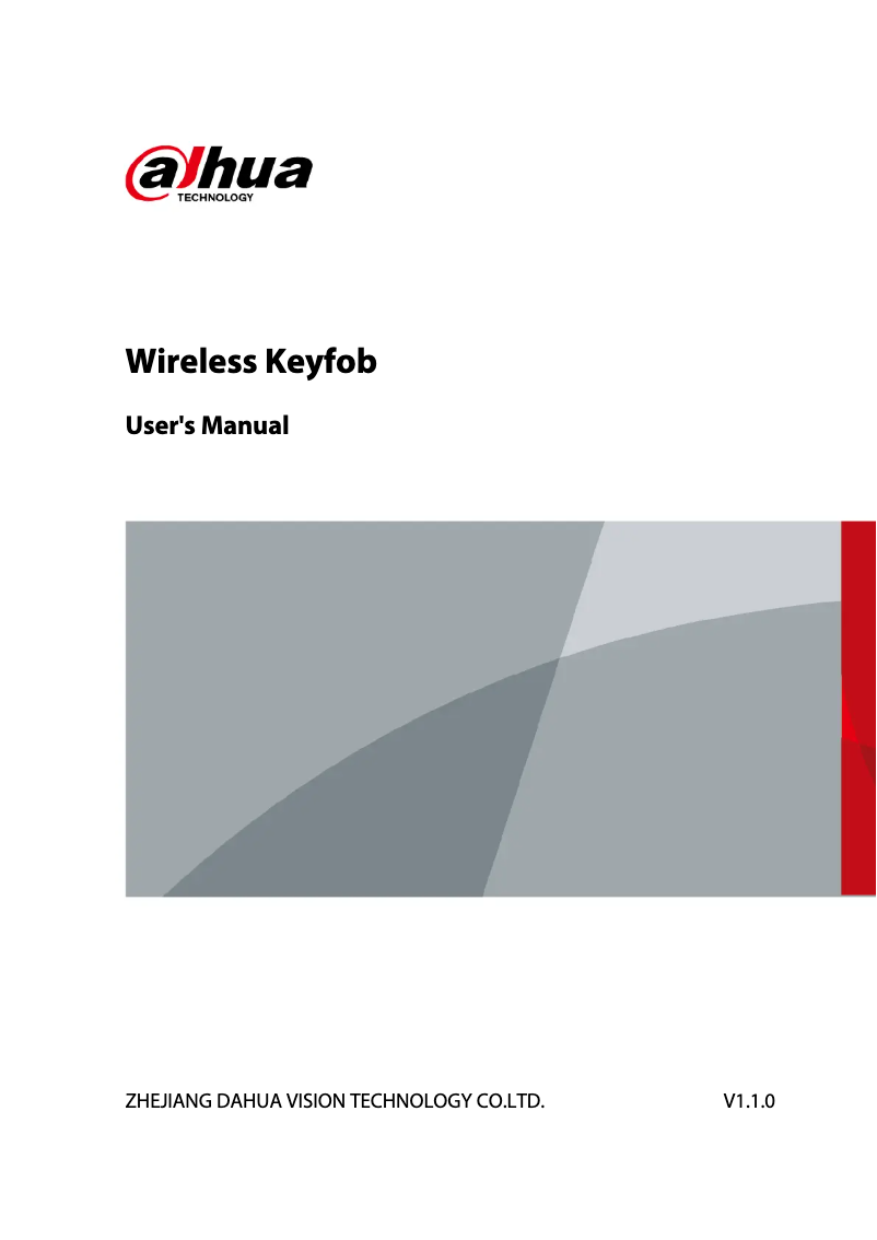 Page 1 de la notice Manuel utilisateur Dahua Technology ARA24-W2