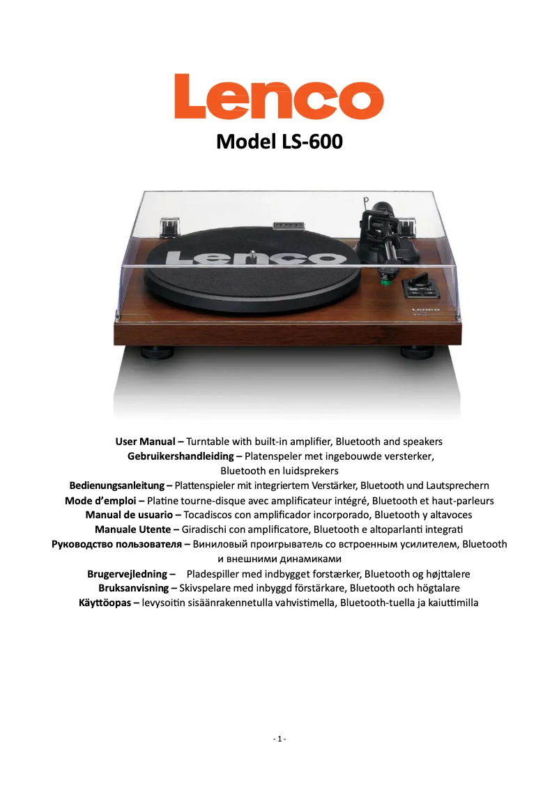 Image de la première page du manuel de l'appareil LS-600