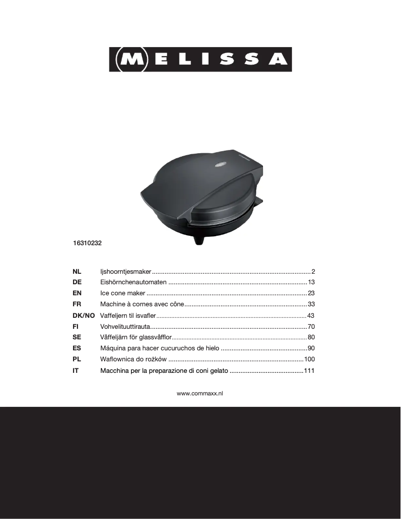 Image de la première page du manuel de l'appareil 16310232