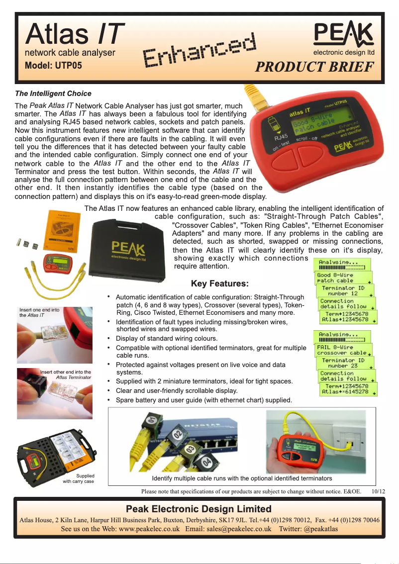 Image de la première page du manuel de l'appareil UTP05