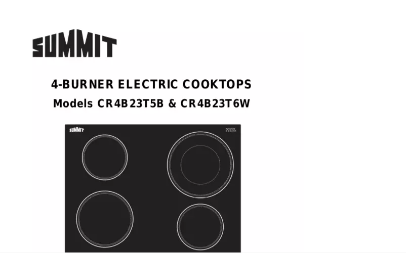 Page 1 de la notice Manuel utilisateur Summit CR4B23T5B