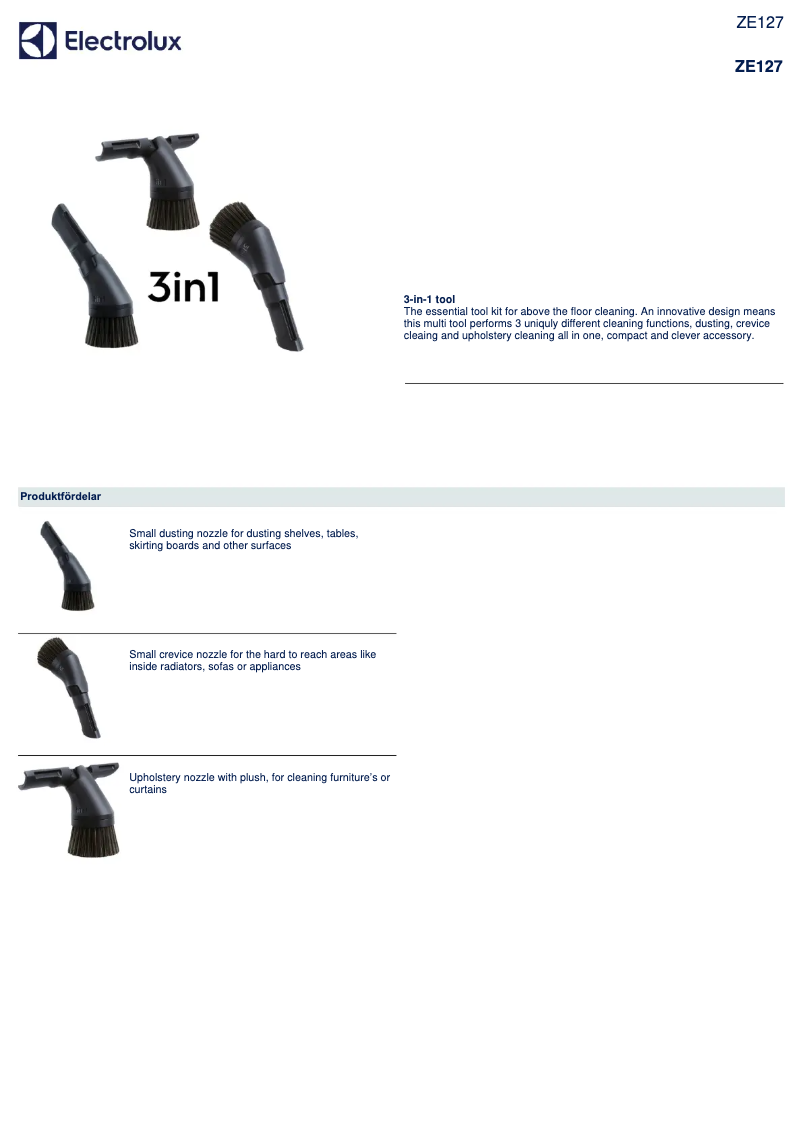 Imagen de la primera página del manual del dispositivo ZE127