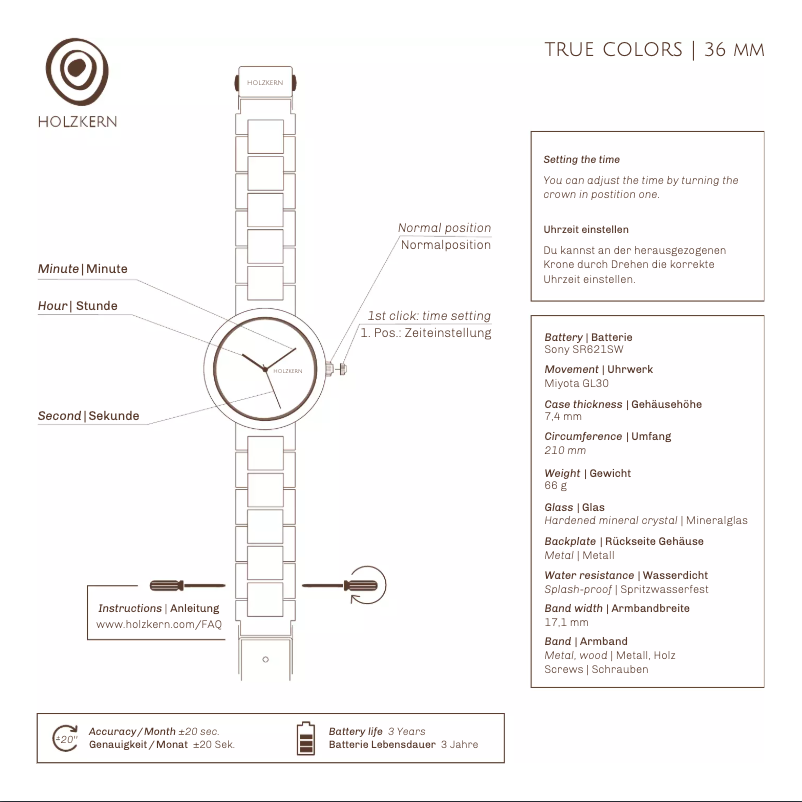 Page 1 de la notice Manuel utilisateur Holzkern Die Beraterin