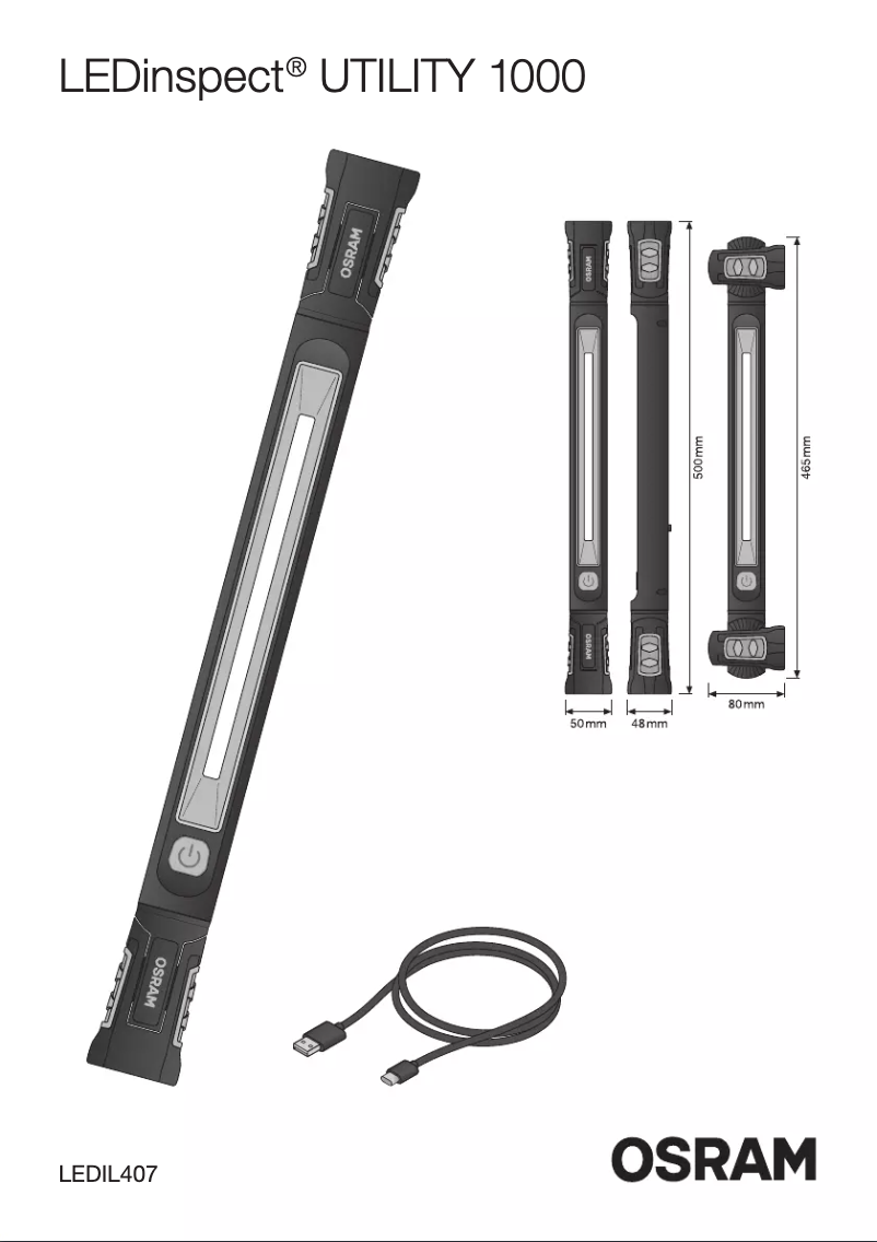 Page n°1 - Instructions / montage Osram LEDinspect UTILITY1000