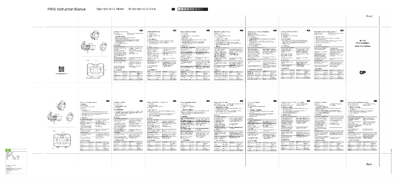 Image de la première page du manuel de l'appareil Xplor PHA15