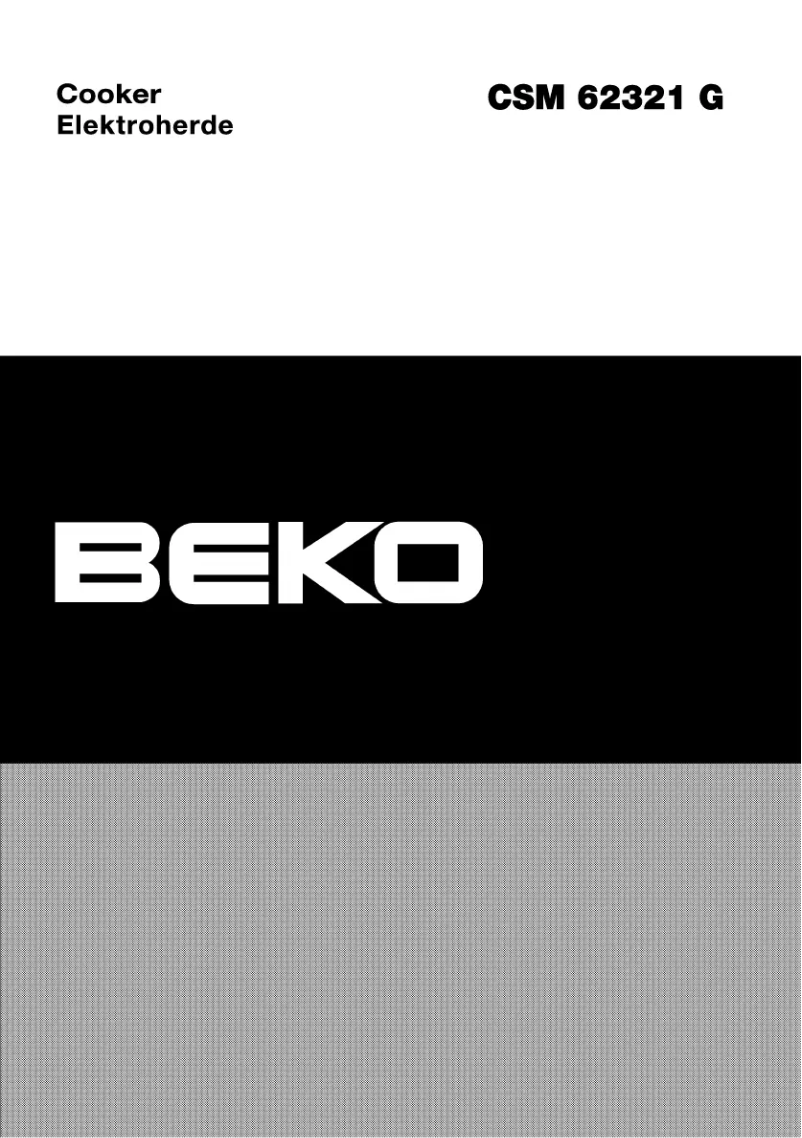 Page n°1 - Manuel utilisateur Beko CSM 62321 GA