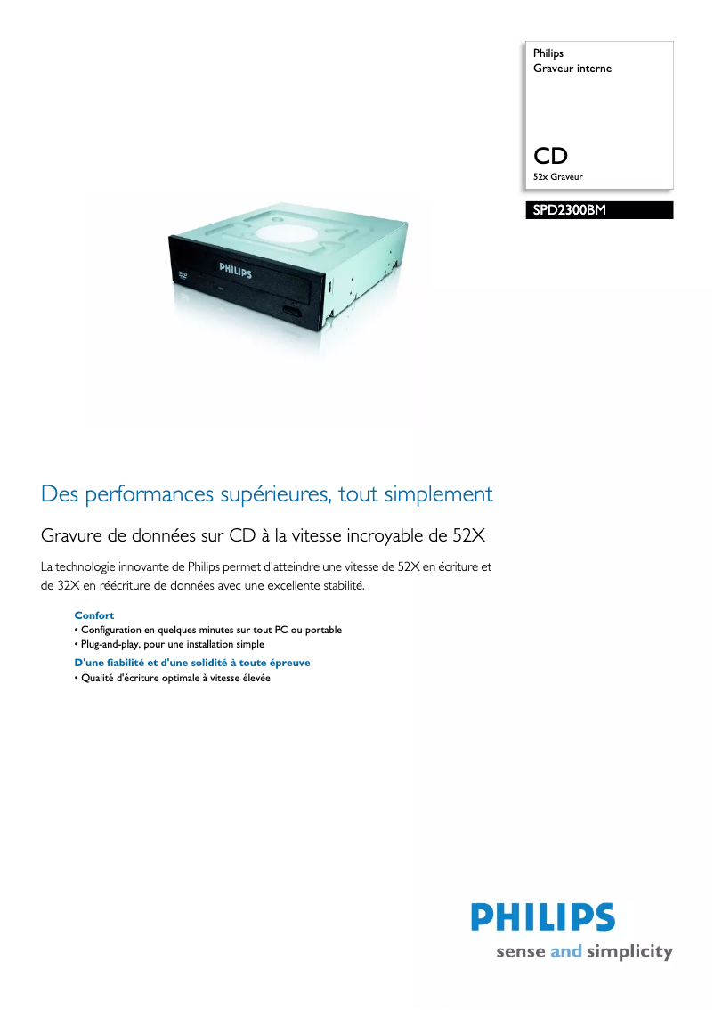 Image de la première page du manuel de l'appareil SPD2300BM