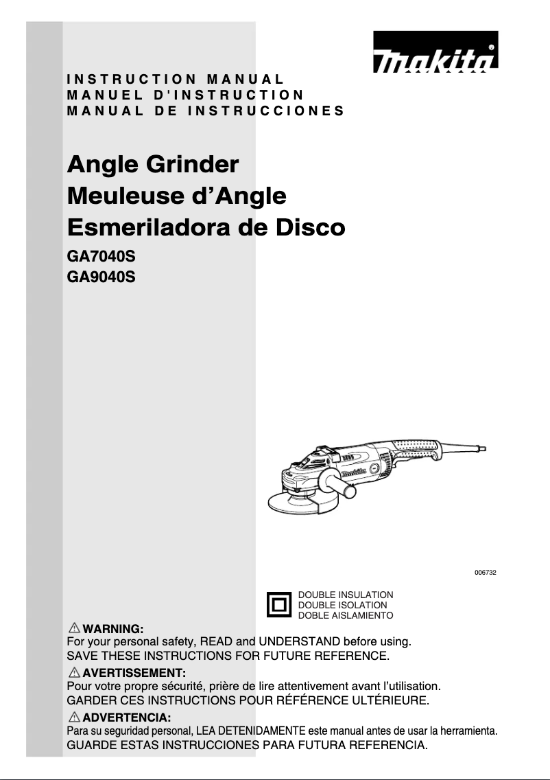 Image de la première page du manuel de l'appareil GA9040S