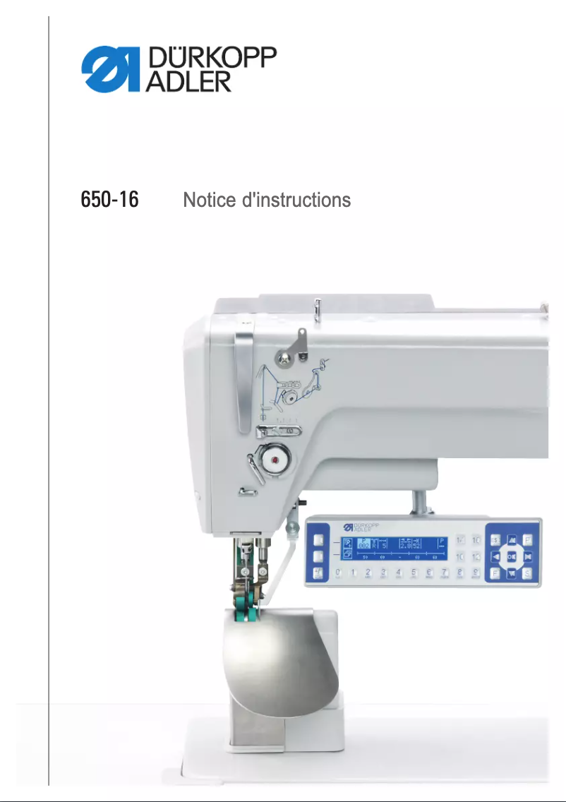 Page n°1 - Manuel utilisateur Dürkopp Adler 650-16