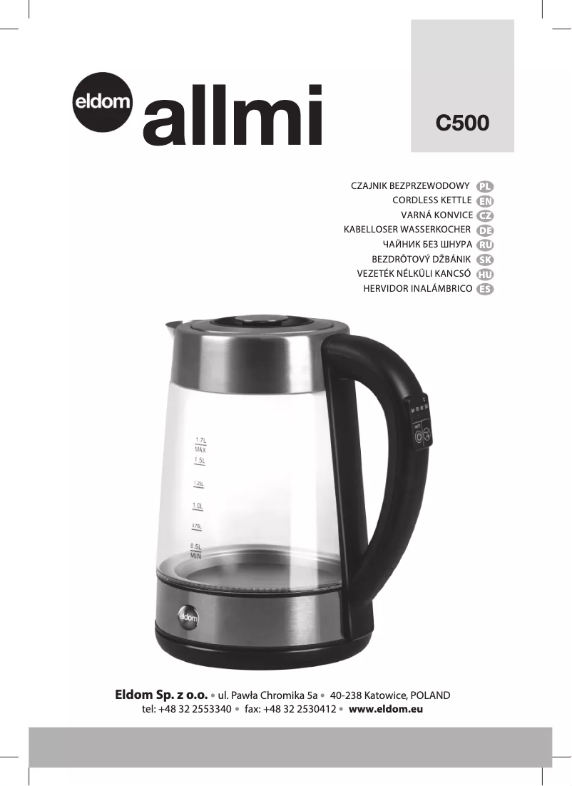 Page n°1 - Manuel utilisateur Eldom Allmi C500