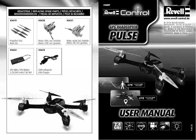 Page n°1 - Manuel utilisateur Revell GPS Pulse