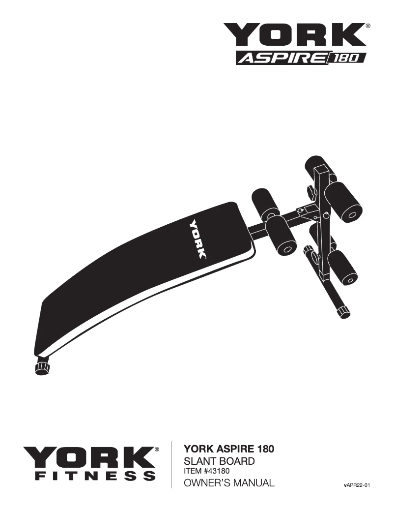 Página 1 del manual Manual de usuario York Fitness Aspire 180
