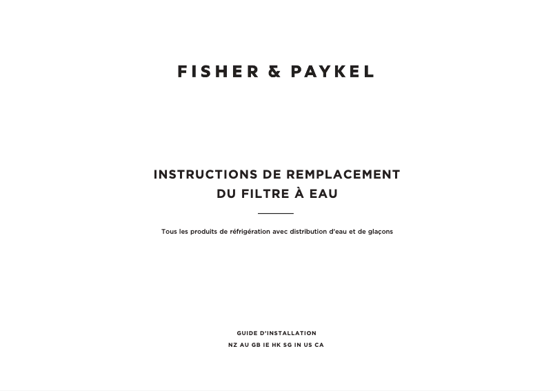 Page n°1 - Guide d'installation Fisher & Paykel RB36S25MKIWN1