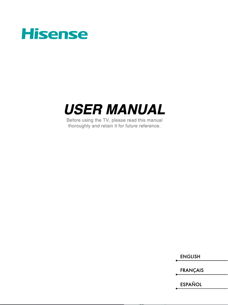 Page 1 de la notice Manuel utilisateur Hisense 65U70HQ