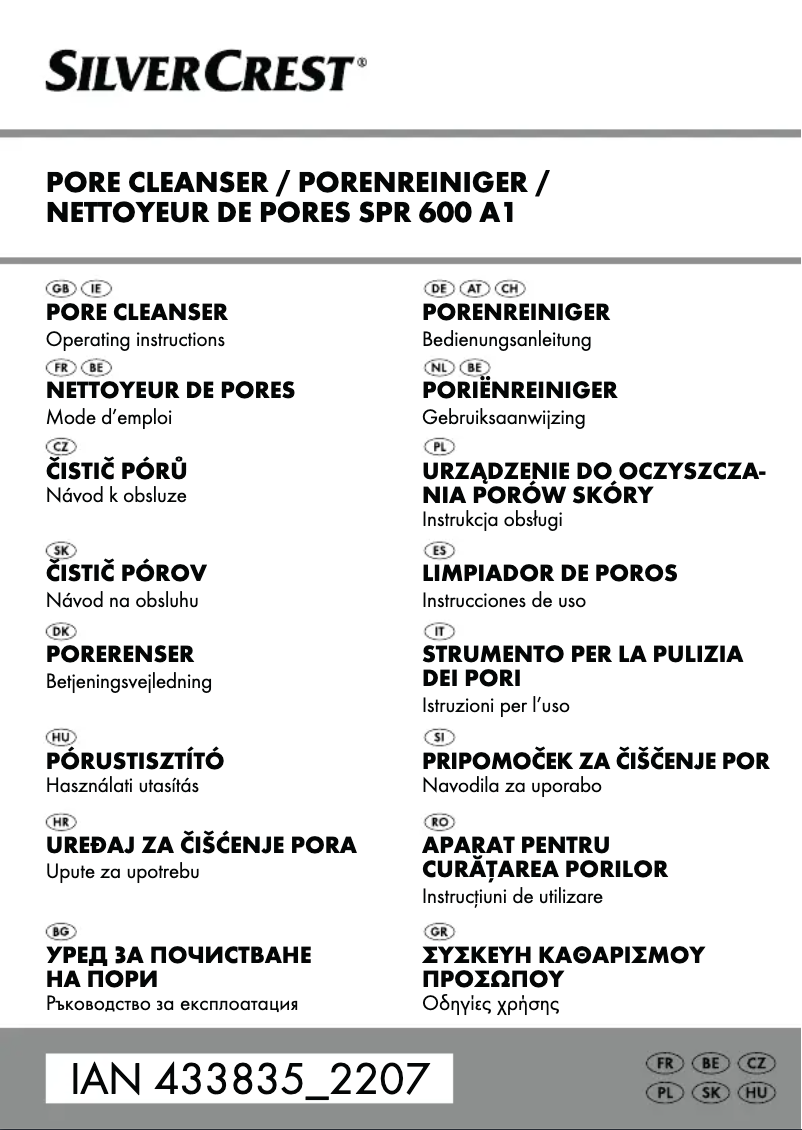 Page n°1 - Manuel utilisateur SilverCrest SPR 600 A1