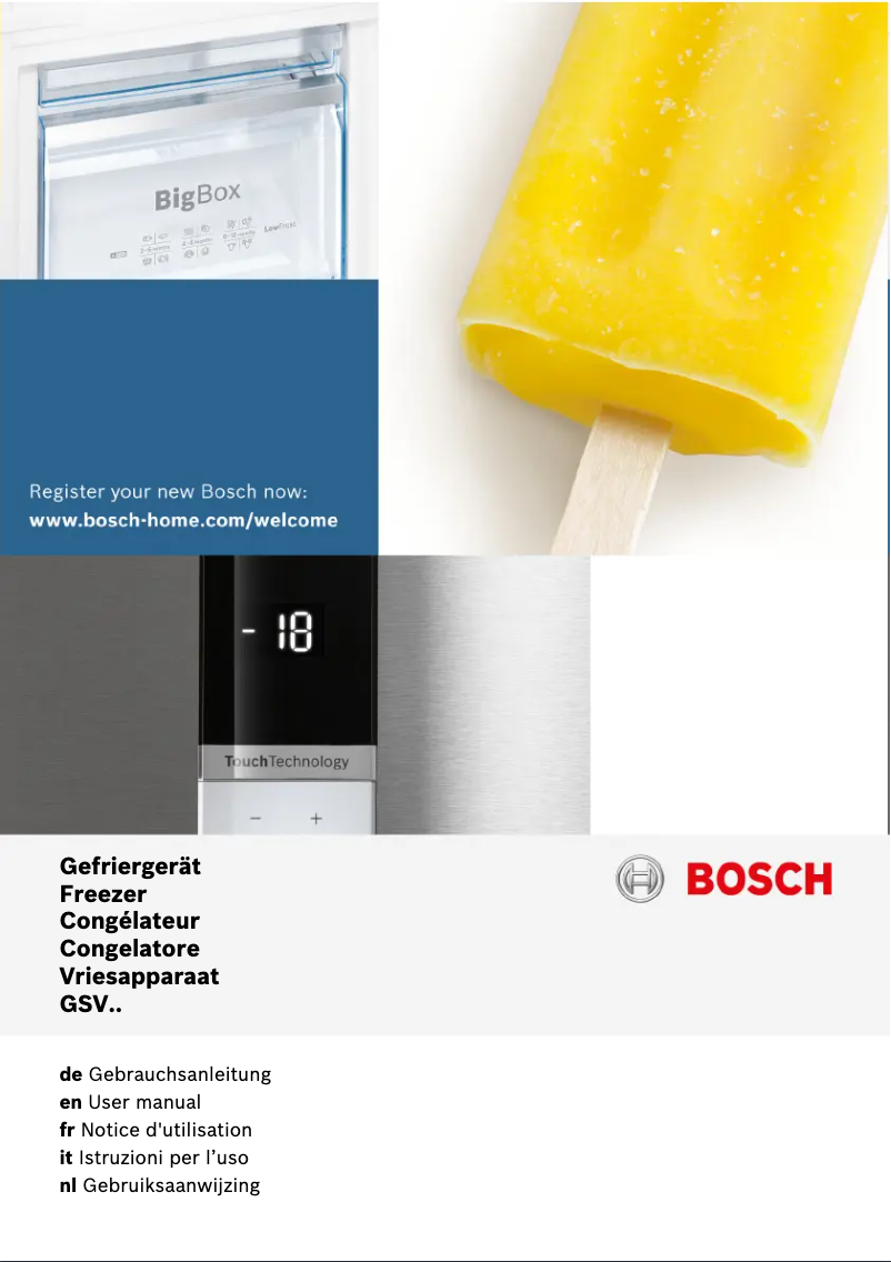 Page n°1 - Manuel utilisateur Bosch GSV36VW32