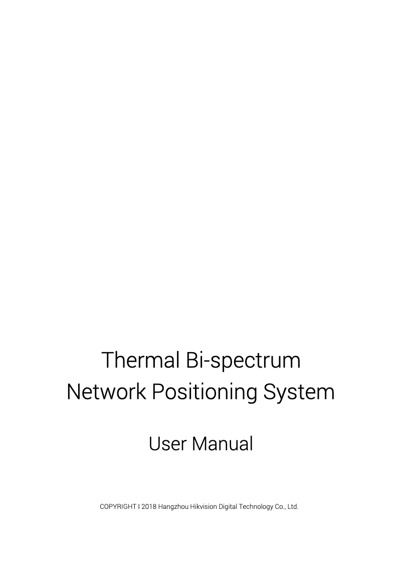 Page n°1 - Manuel utilisateur Hikvision DS-2TD6236-75C2L/V2