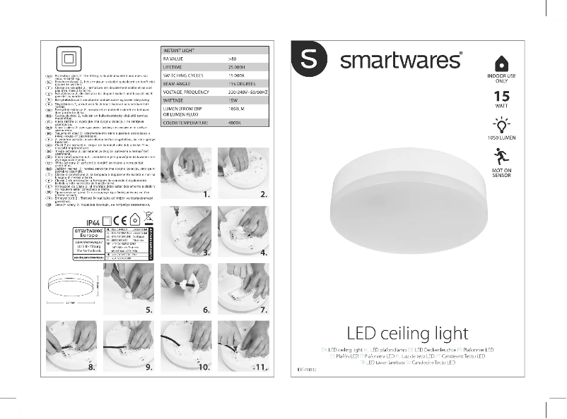 Page n°1 - Manuel utilisateur Smartwares IDE-60032