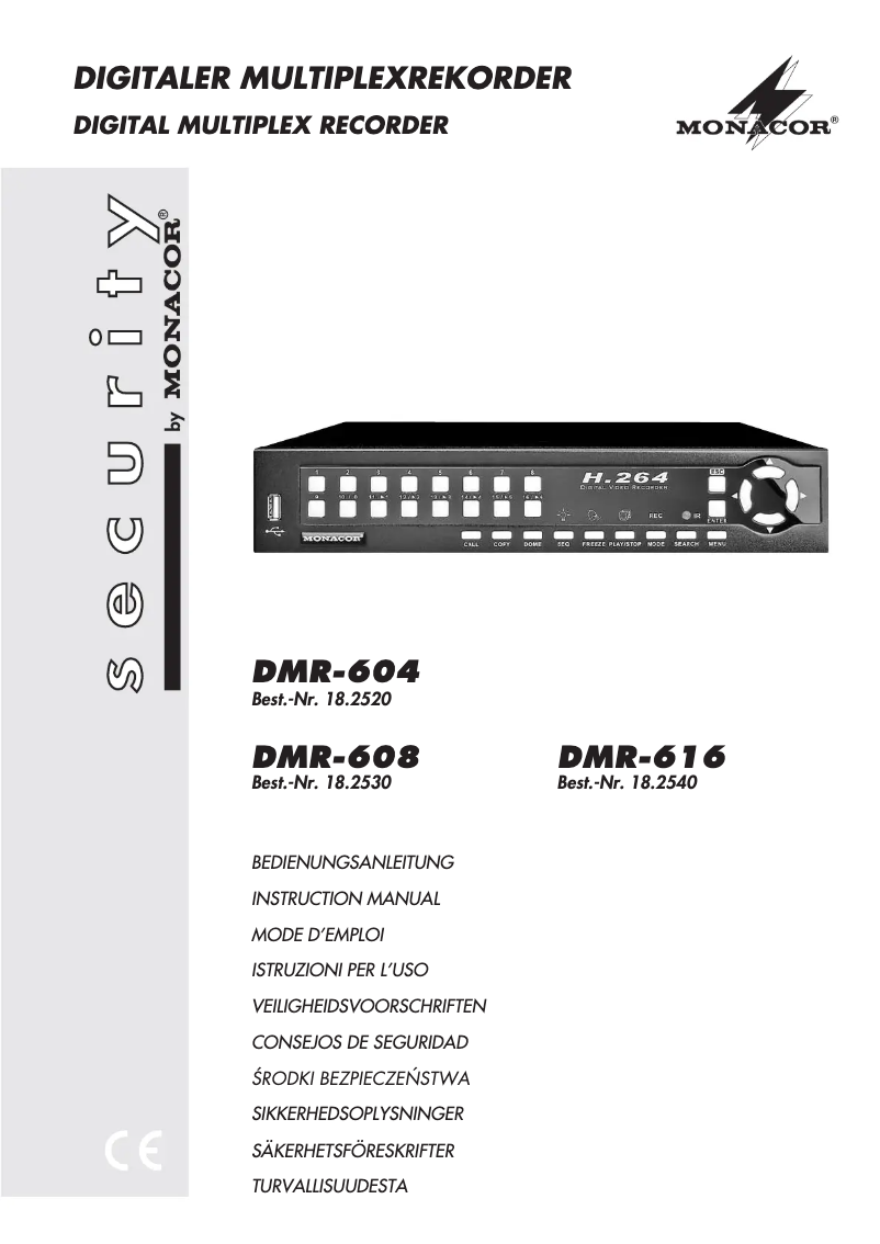 Image de la première page du manuel de l'appareil DMR-604
