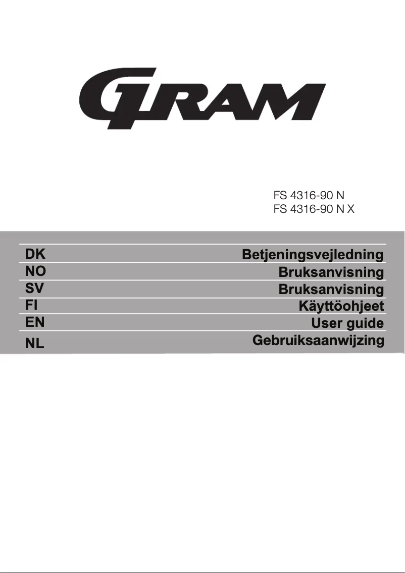 Page 1 de la notice Manuel utilisateur Gram FS 4316-90 N