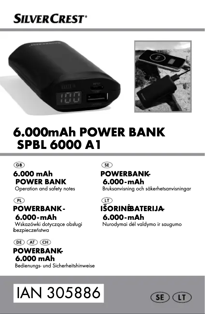 Image de la première page du manuel de l'appareil SPBL 6000 A1