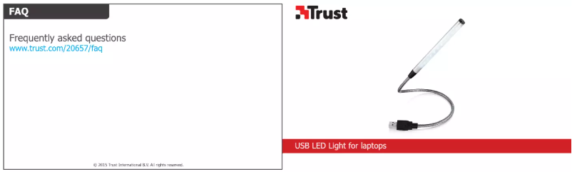 Page 1 de la notice Manuel utilisateur Trust 20657