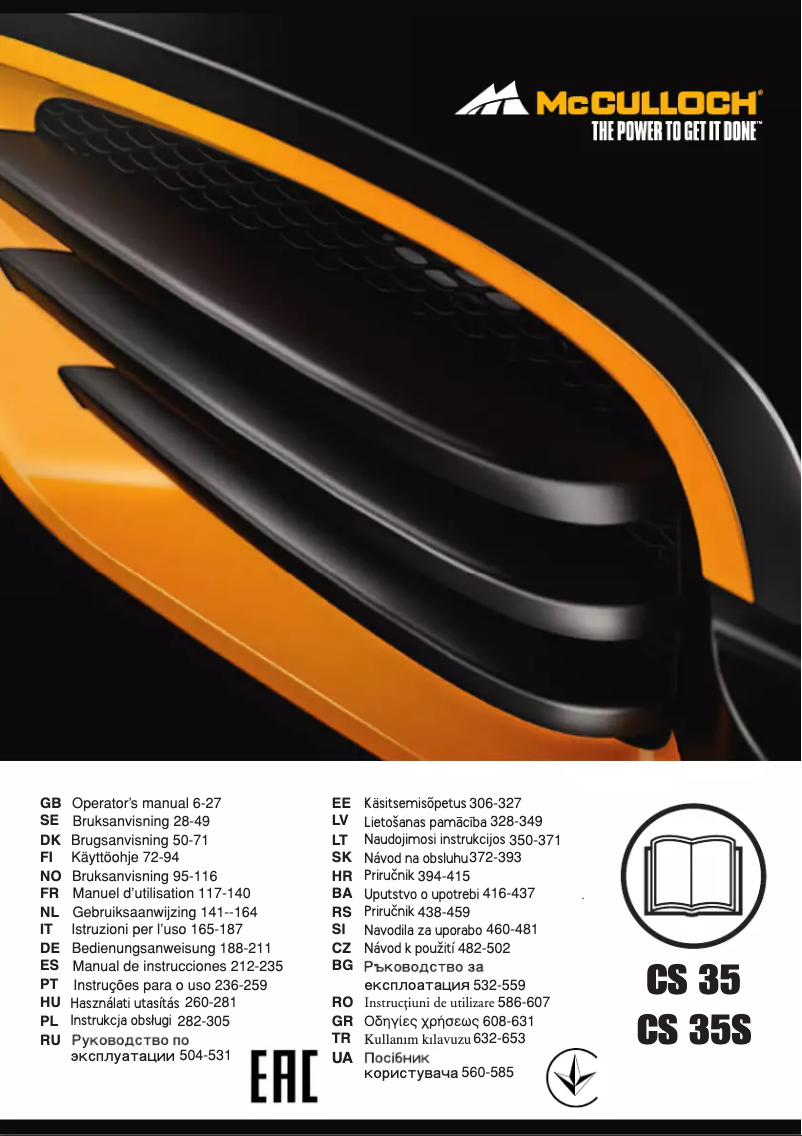 Image de la première page du manuel de l'appareil CS 35S