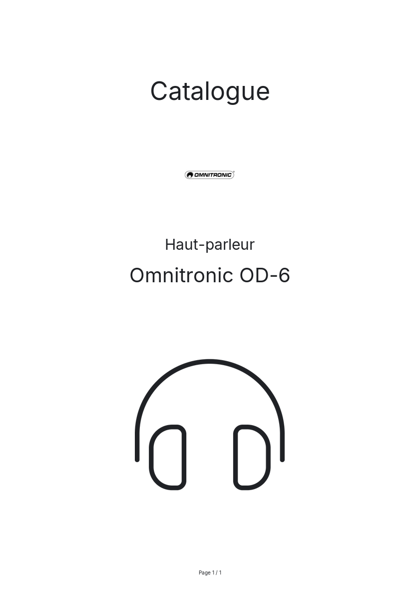 Image de la première page du manuel de l'appareil OD-6
