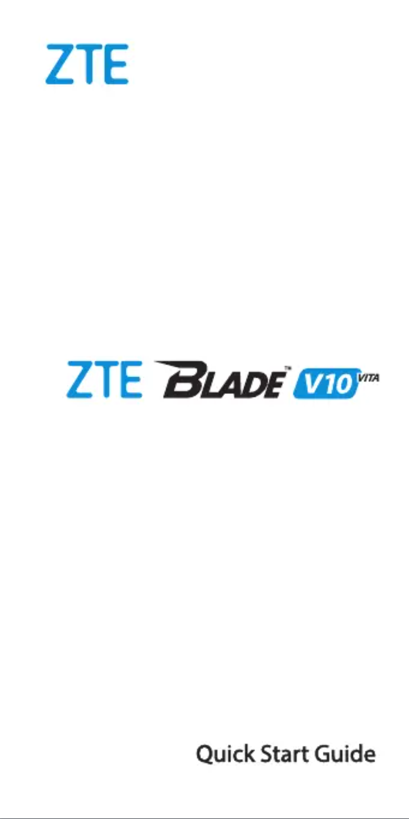 Image de la première page du manuel de l'appareil Blade V10 Vita