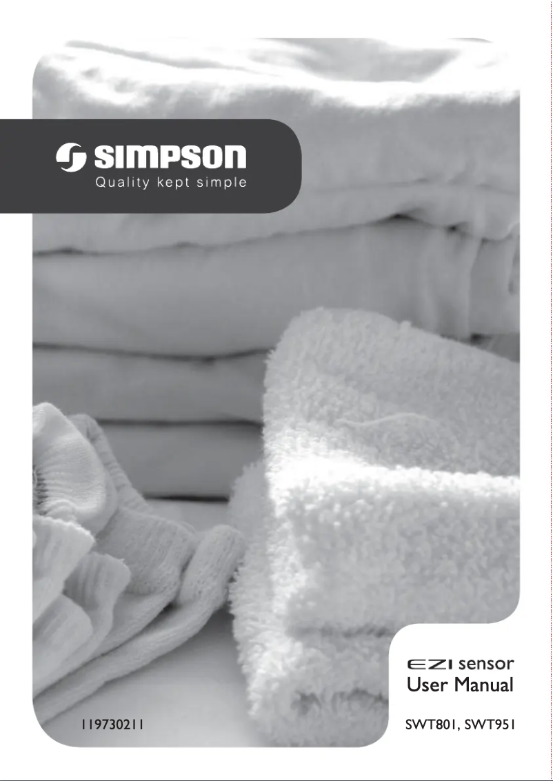Page n°1 - Manuel utilisateur Simpson SWT801