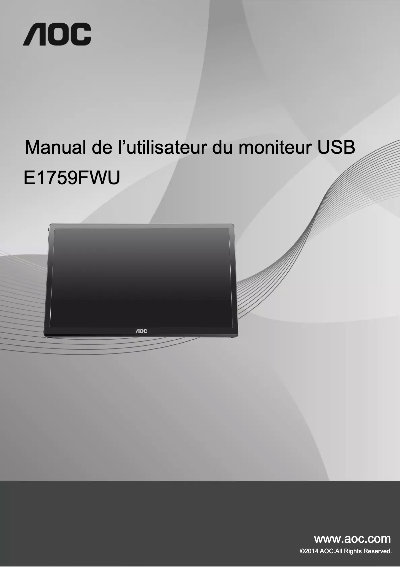 Page 1 de la notice Manuel utilisateur AOC E1759FWU