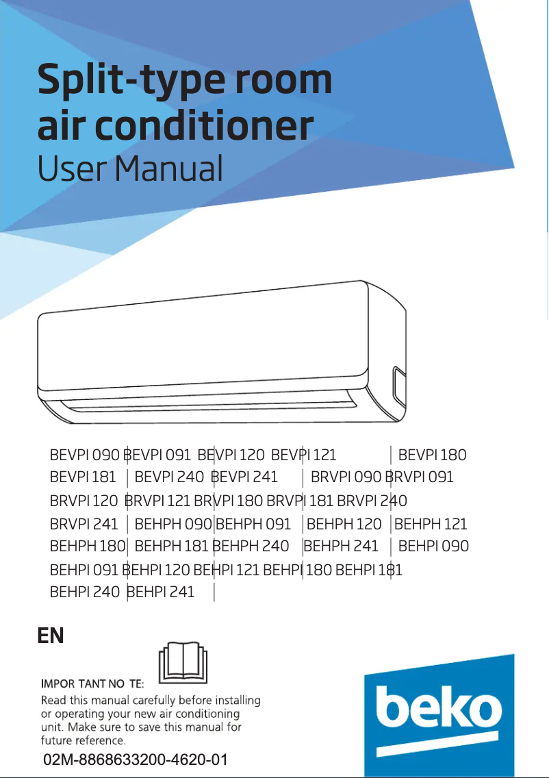 Page n°1 - Manuel utilisateur Beko BEHPI 240