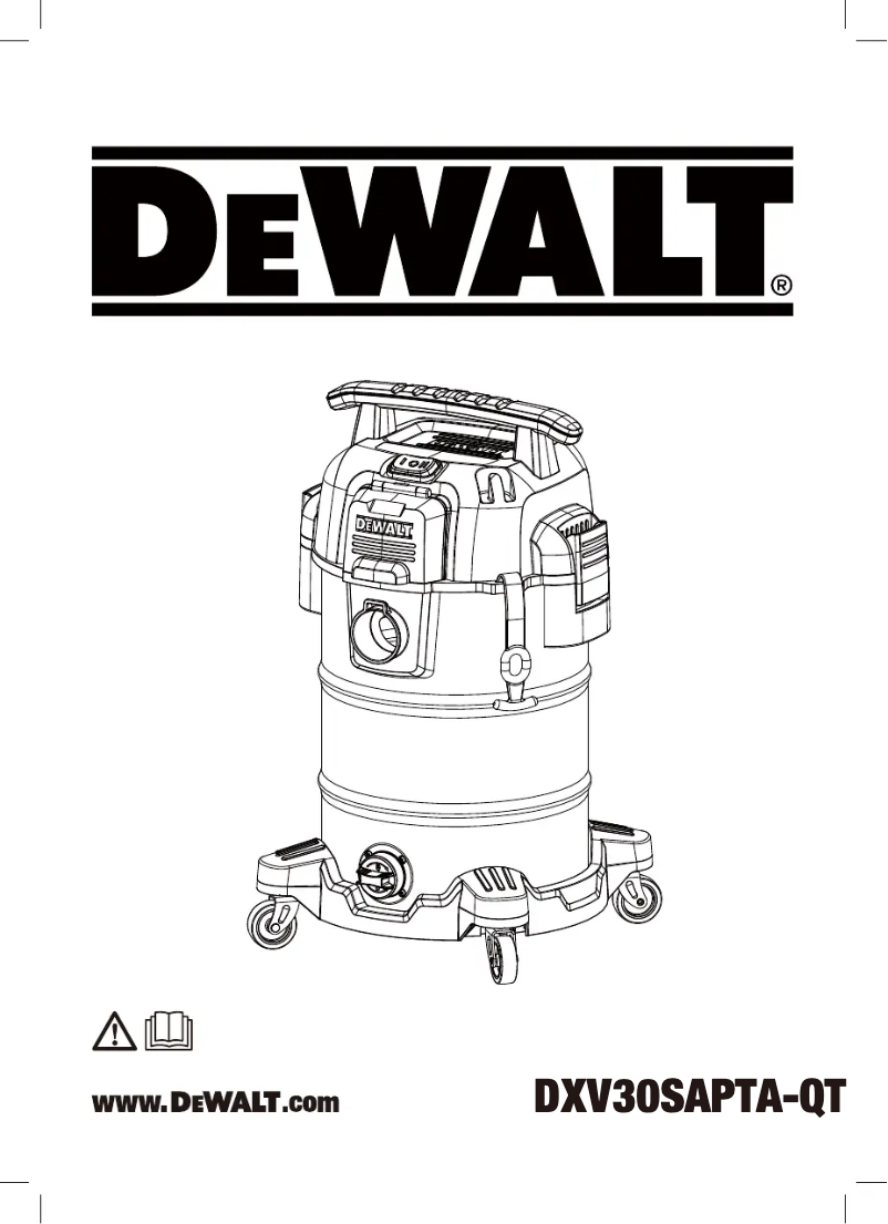 Page 1 de la notice Manuel utilisateur DeWalt DXV30SAPTA-QT