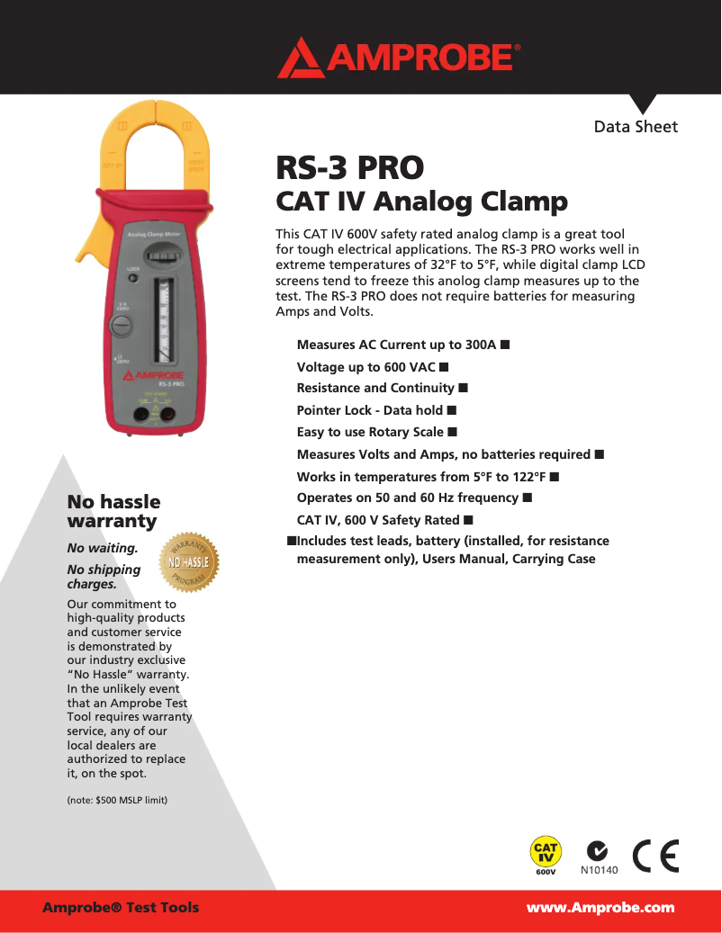 Image de la première page du manuel de l'appareil RS-3-PRO